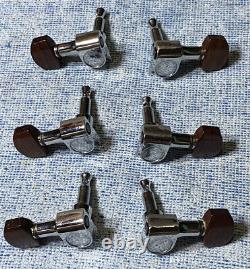 TK-7973-002 Schaller Mini M6 Chrome 3L/3R 3x3 Guitar Tuners? With Rosewood Keys