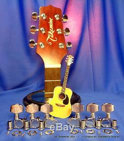 Takamine G Series Acoustic Guitar Tuner Set of 6 / CHROME / OEM Part TGP0550C
