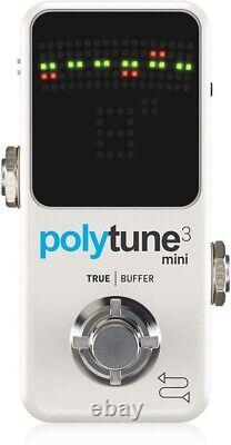 Tiny Polyphonic Tuner with Built-In Bonafide Buffer for Fast, Accurate Tuning