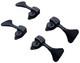 Ultralite Bass Guitar Tuner Set 4 Black Tuners 3/8 Post Size 2 Bass Si