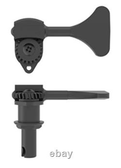 Ultralite Bass Guitar Tuner Set 4 Black Tuners 3/8 Post Size 2 Bass Si