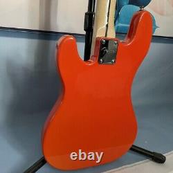 Unbranded Orange 4 Strings Electric Bass Guitar PB Bass HH Pickups Maple Neck