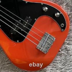 Unbranded Orange 4 Strings Electric Bass Guitar PB Bass HH Pickups Maple Neck