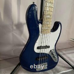 Unbranded Scuba Blue Electric Bass Guitar SS Pickups 5 Strings Jazz Maple Neck