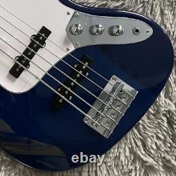 Unbranded Scuba Blue Electric Bass Guitar SS Pickups 5 Strings Jazz Maple Neck