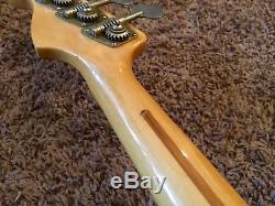 VINTAGE 1972 75 FENDER PRECISION BASS NECK with TUNERS 1973 1974 1975 72 73 74 P