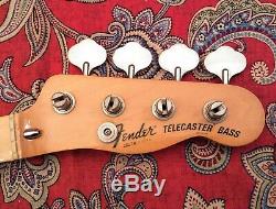 VINTAGE 1976 FENDER TELECASTER BASS MAPLE NECK with TUNERS & PLATE- FULLERTON CA