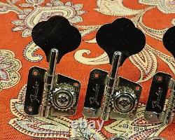 VINTAGE LATE 1970s FENDER BASS TUNERS with FERRULES & SCREWS 1976, 77, 78, 79