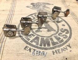 Vintage 1950's Fender Precision Bass Guitar Tuners 1952-1957 Nickel Complete Set