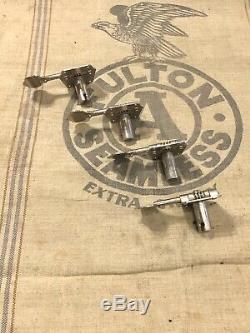 Vintage 1950's Fender Precision Bass Guitar Tuners 1952-1957 Nickel Complete Set