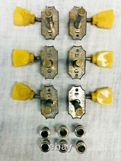 Vintage 1950's Kluson Guitar Tuners Set of Six'Patent Applied' on Tuner