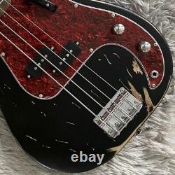 Vintage 1960 PB Bass Black Electric Bass Guitar HH Pickups 4 Strings Customized