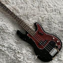 Vintage 1960 PB Bass Black Electric Bass Guitar HH Pickups 4 Strings Customized