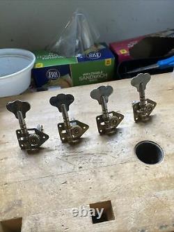 Vintage 1960's Van Ghent Hagstrom Bass Guitar Tuners Tuning Pegs I II III Burns