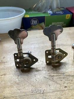 Vintage 1960's Van Ghent Hagstrom Bass Guitar Tuners Tuning Pegs I II III Burns