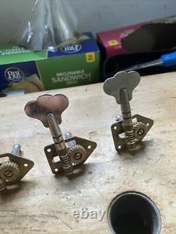 Vintage 1960's Van Ghent Hagstrom Bass Guitar Tuners Tuning Pegs I II III Burns