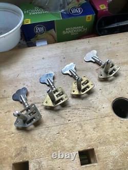 Vintage 1960's Van Ghent Hagstrom Bass Guitar Tuners Tuning Pegs I II III Burns