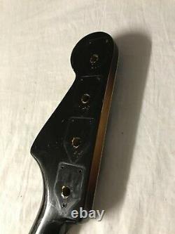 Vintage 1960s Hagstrom Concord Bass Neck Sweden Black Ebony Rare No Tuners