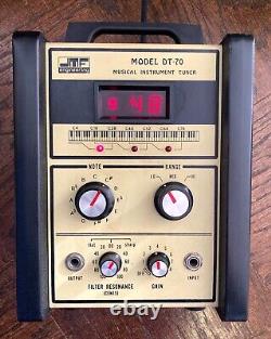 Vintage 1970s JMF Engineering DT-70 Musical Instrument Guitar Bass Tuner + Cover