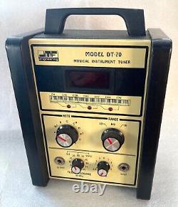 Vintage 1970s JMF Engineering DT-70 Musical Instrument Guitar Bass Tuner + Cover