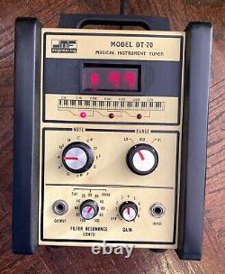 Vintage 1970s JMF Engineering DT-70 Musical Instrument Guitar Bass Tuner + Cover