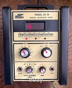 Vintage 1970s JMF Engineering DT-70 Musical Instrument Guitar Bass Tuner + Cover