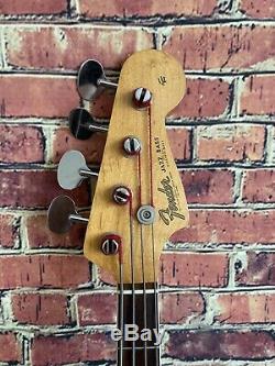 Vintage Fender Jazz Bass Sunburst Rare Lollipop Tuners Entered Special 1966