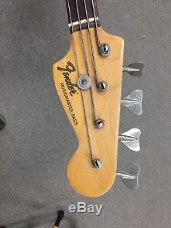 Vintage Fender Musicmaster Bass 70's Repair Tuners Neck Body Parts Badass Bridge