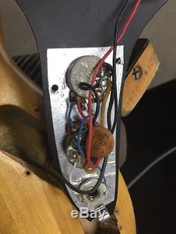 Vintage Fender Musicmaster Bass 70's Repair Tuners Neck Body Parts Badass Bridge