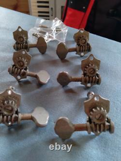 Vintage Grover Open Back Tuners 3 G -93s, 3 Sta-tite 1950s/1970s Nickel