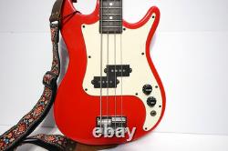 Vintage Harmony Short Scale Electric Bass Guitar Red New Tuners