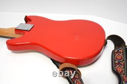 Vintage Harmony Short Scale Electric Bass Guitar Red New Tuners