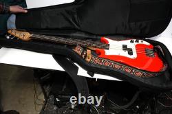 Vintage Harmony Short Scale Electric Bass Guitar Red New Tuners