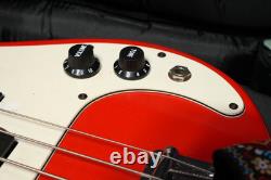 Vintage Harmony Short Scale Electric Bass Guitar Red New Tuners