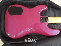 Vintage Kramer 700ST Pink with Blue Pearl Metallic in Road Runner Case and Tuner