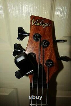 Vintage V940 Bubinga Bass Guitar superb condition + new strings