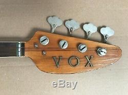 Vintage Vox Bass Guitar Neck with Tuners and Logo