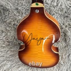 Violin Vintage Sunburst BBT Electric Bass Guitar HH Pickup Chrome Hardware Stock