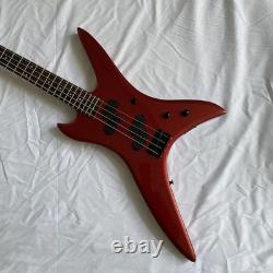 Warlock 4 Strings Red Solid Body Bass Guitar Electric Guitar Christmas Special
