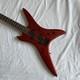 Warlock 4 Strings Red Solid Body Bass Guitar Electric Guitar Christmas Special
