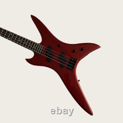 Warlock 4 Strings Red Solid Body Bass Guitar Electric Guitar Christmas Special