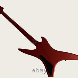 Warlock 4 Strings Red Solid Body Bass Guitar Electric Guitar Christmas Special