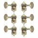 Waverly Guitar Tuners with Butterbean Knobs, Solid Peghead, Relic nickel, 3L/3R