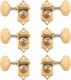 Waverly Guitar Tuners with Butterbean Knobs, for Solid Pegheads, Gold, 3L/3R