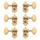 Waverly Guitar Tuners with Butterbean Knobs, for Solid Pegheads, Gold, 3L/3R