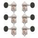 Waverly Guitar Tuners with Ebony Knobs, for Solid Pegheads, Nickel, 3L/3R