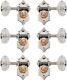 Waverly Guitar Tuners with Engraved Knobs for Solid Pegheads, Nickel, 3L/3R