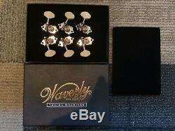 Waverly Solid Peghead Guitar Tuners with Ivoroid Butterbean Knobs, Nickel, 3L/3R