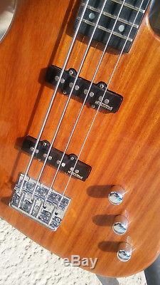 Wolf JB4 Bubinga 4 String Bass Gloss with wilkinson pick-up and Grover Tuners