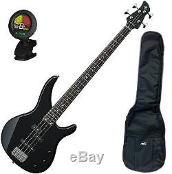 Yamaha TRBX174BL Black 4-String Electric Bass Guitar Bundle withBag and Tuner